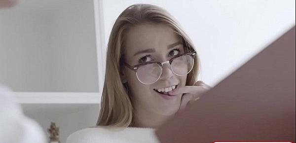  Stern tutor gives super hot teen lusty anal lessons
